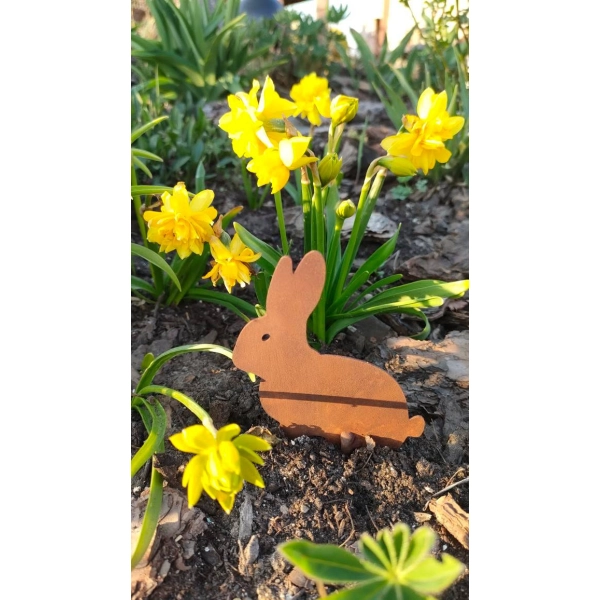 Zając Królik Zajączek ozdoba do doniczki, ogrodu figurka XL 30cm